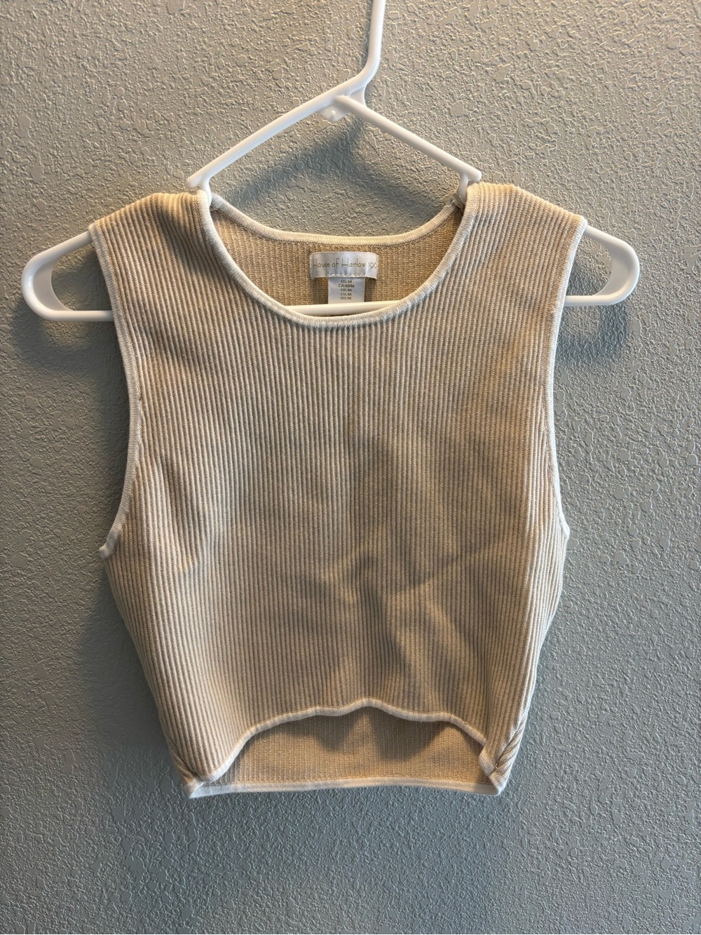 House of Harlow 1960 Ribbed Crop Tank Top - Cream